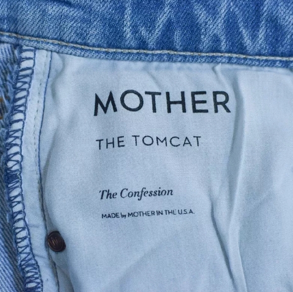 Mother Superior 29 Tomcat Straight Leg Jean High Rise The Confession Distressed - Picture 9 of 13